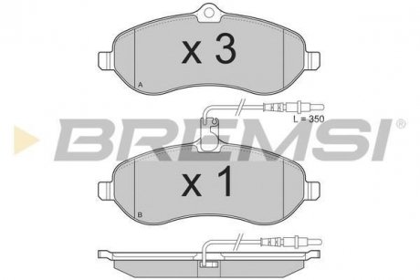 Комплект тормозных колодок BREMSI BP3283 (фото 1)