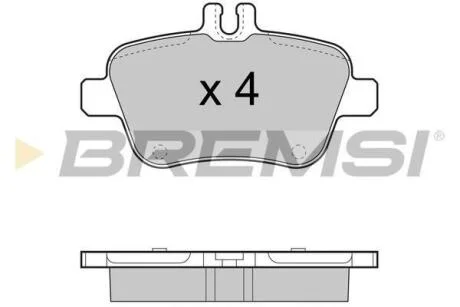 Гальмівні колодки зад. Mercedes Benz C117/W176/W246 BREMSI BP3469