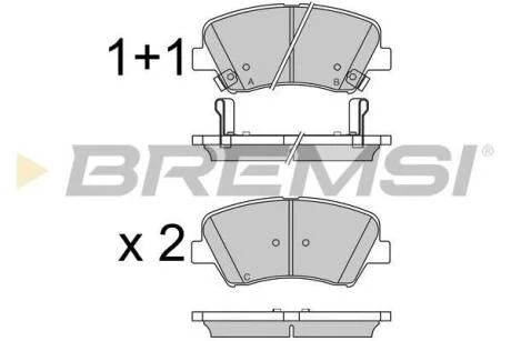 Гальмівні колодки пер. Ceed/Cerato/Elantra/Equus/i30 (09-21) (BOSCH) BREMSI BP3529