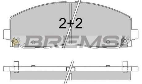 Комплект тормозных колодок BREMSI BP3543