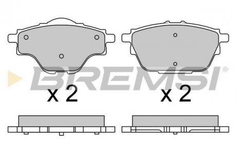 Гальмівні колодки зад. Citroen C4/Peugeot 308 II 13- (Bosch) (106x51,9x16,7) BREMSI BP3625