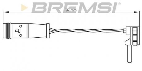 Датчик тормозных колодок MB W211/220/203 BREMSI WI0590 (фото 1)