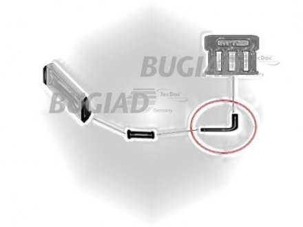 Патрубок системы турбонадува Fiat Doblo 1.3D 02.10- BUGIAD 88482 (фото 1)