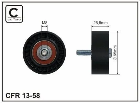 Ролік натяжний паска руч. PSA 3.0 24V96-> CAFFARO 13-58