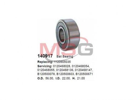Подшипник шариковый d&gt;30 CARGO 140917 (фото 1)