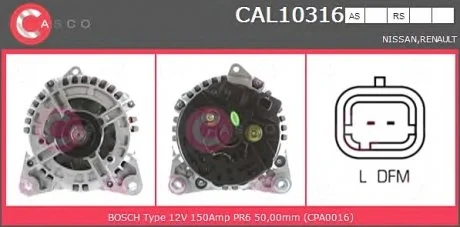 Генератор CASCO CAL10316AS