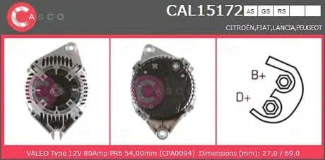 Генератор CASCO CAL15172AS