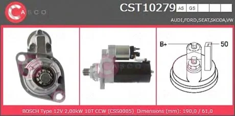 Стартер CASCO CST10279AS