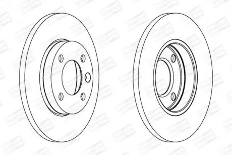 VW Диск тормозной передн.Audi 80,Golf I,II,III,Passat,Vento CHAMPION 561141CH