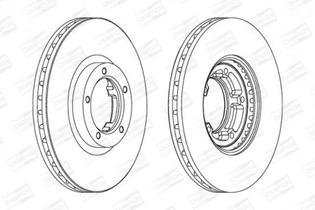 FORD Диск тормозной передн.(вент.)Transit 91-(254*24) CHAMPION 561624CH