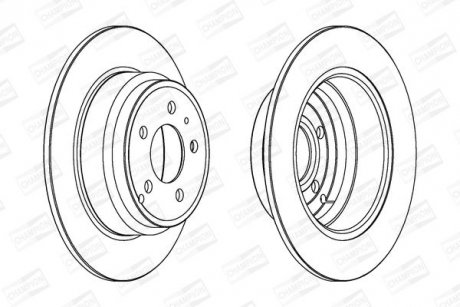 VOLVO Диск тормозной задний 850 94-,S70,V70 97- CHAMPION 561867CH (фото 1)
