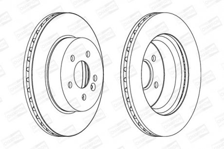 DB Диск тормозной передн. (вентил.) W163 (ML-klasse) CHAMPION 562099CH