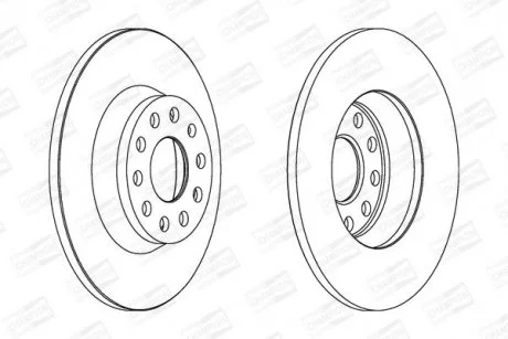 Диск тормозной задний (кратно 2шт.) VW Passat B6, B7 (365) (06-14) CHAMPION 562258CH