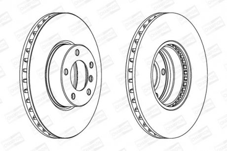 Диск тормозной передний BMW 5 (E39) 95-03, 5 Touring (E39) 96-04 CH CHAMPION 562384CH-1