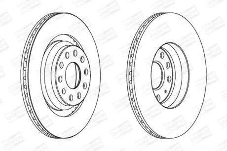VW Диск тормозной задн. Audi A3Golf VI,VII,Passat,Skoda SuperB II 05- CHAMPION 562432CH