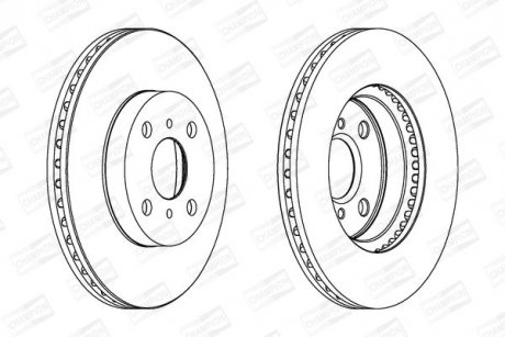 Диск гальмівний CHAMPION 562455CH