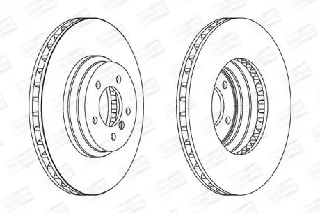 Диск гальмівний передній BMW 3 (E90) 04-12, 3 Convertible (E93) 06-13 (CHAMPION 562519CH-1