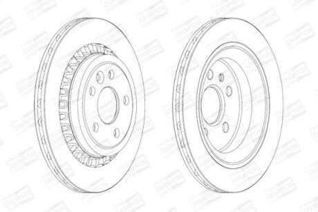 Диск тормозной задний (кратно 2) Volvo XC60 I CHAMPION 562605CH