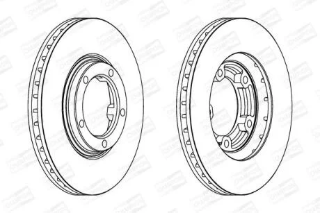 Гальмівний диск передній Hyundai H-1, H100, H200, Porter CHAMPION 562800CH