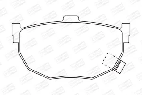 Колодки гальмівні дискові задн HYUNDAI COUPE I (RD) 96-02, COUPE II (GK) 01-1 CHAMPION 572127CH