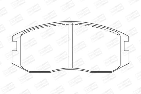 Гальмівні колодки передні Mitsubishi Colt, Galant, Lancer III, IV, V, VI, Mirage / Toyota Cami, Rush CHAMPION 572375CH