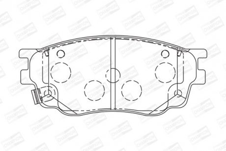 Колодки гальмівні дискові передн MAZDA 6 Hatchback (GG) 02-08, 6 Saloon (GG) CHAMPION 572489CH