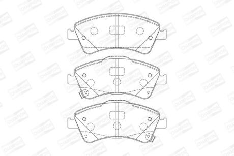 Гальмівні колодки передні Toyota Auris, Corolla, Verso / Chrysler Grand Voyager CHAMPION 572525CH