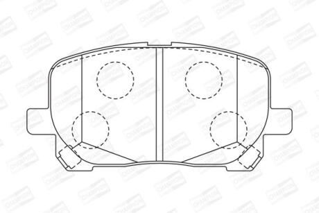 Гальмівні колодки передні Toyota Avensis Verso, Matrix CHAMPION 572546CH