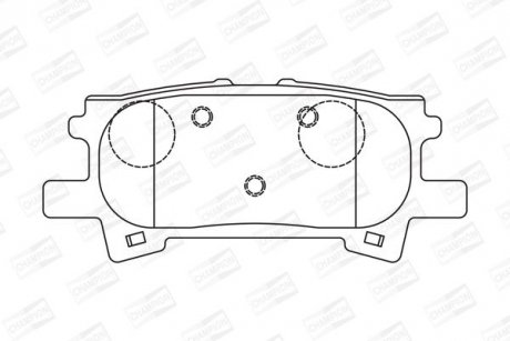 Колодки тормозные дисковые задние LEXUS RX (_U3_) 03-08|TOYOTA HARRIER (_U3_) 03 CHAMPION 572621CH (фото 1)