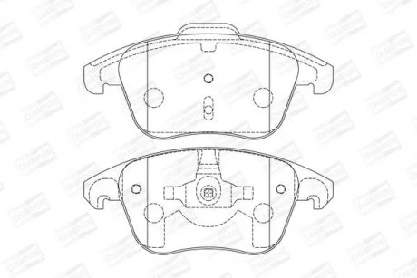 Колодки гальмівні дискові передні Citroen C4 Picasso (07-13), C4 II/ Peugeot 5008 I CHAMPION 573193CH