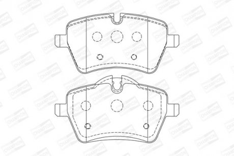 Колодки тормозные дисковые передние MINI MINI (R50, R53) 01-06, MINI (R56) 05-14 CHAMPION 573234CH (фото 1)