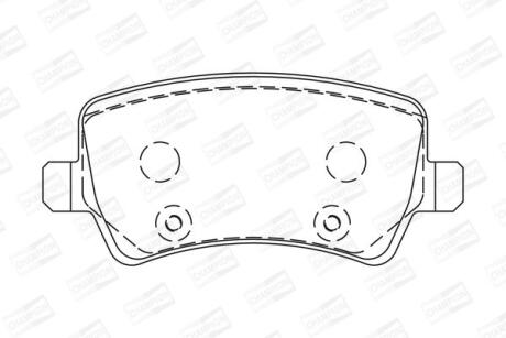 Гальмівні колодки задні Land Rover Freelander 2, Range Rover Evoque/ Ford Galaxy / Volvo V60, V70 CHAMPION 573250CH