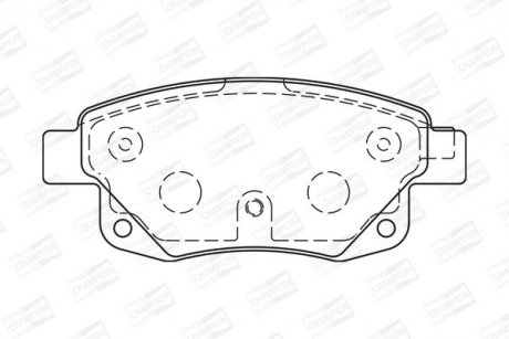 Колодки гальмівні дискові задн Transit 2.2TDCi, 2.3 16V, 2.4 TDCi (06-) (5732 CHAMPION 573277CH