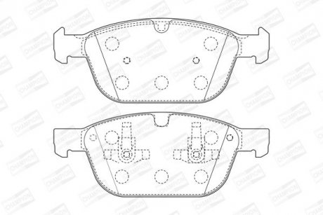 Колодки гальмівні дискові передн Volvo XC60 (08-) CHAMPION 573293CH