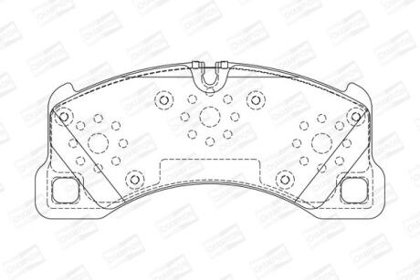 Гальмівні колодки передні Porsche Cayenne, Macan, Panamera / VW Touareg CHAMPION 573329CH