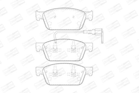 Колодки гальмівні дискові передні VW T5, T6 CHAMPION 573330CH