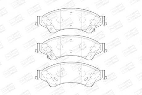 Колодки гальмівні дискові передн FORD RANGER (TKE) 11- CHAMPION 573449CH