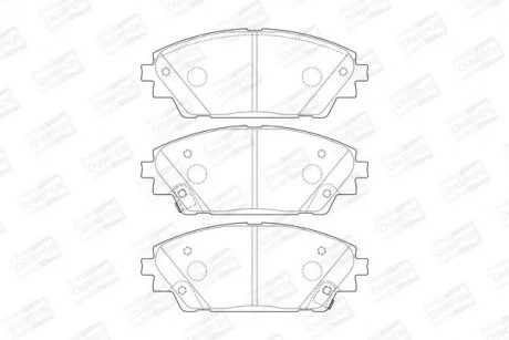 Колодки гальмівні дискові передн Mazda 3 (BM) (13-) CHAMPION 573611CH