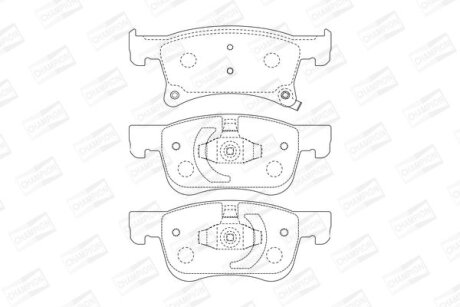 Колодки гальмівні дискові CHAMPION 573657CH
