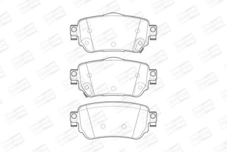 Гальмівні колодки задні Renault Kadjar, Koleos II / Nissan Leaf, Qashqai II, X-Trail III CHAMPION 573658CH