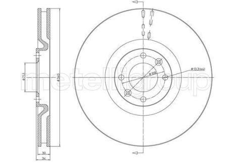 Тормозной диск CIFAM 800-1483C