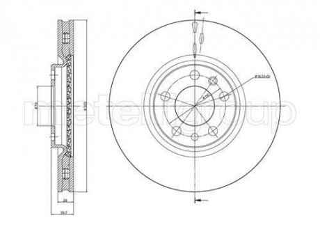 Диск тормозной ALFA ROMEO 159 05- WEN CIFAM 800861C