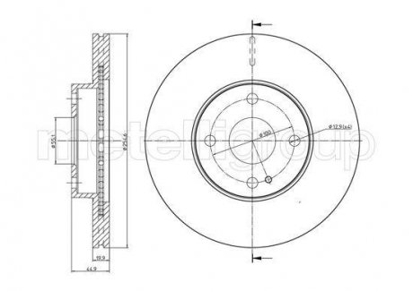 Диск тормозной MAZDA MX5 93-05 WEN. CIFAM 800999 (фото 1)