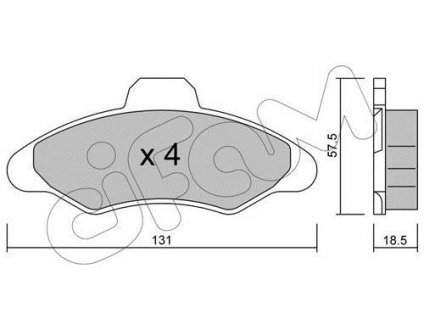 FORD Колодки тормозн.передн.Escort 90- CIFAM 822-071-0