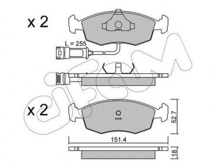 Гальмівні колодки перед. Ford Escort/Sierra 84-99 (ATE) CIFAM 8220940 (фото 1)