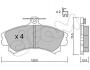 Комплект тормозных колодок, дисковый тормоз CIFAM 822-216-0 (фото 1)