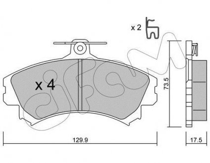 Гальмівні колодки перед. Mitsubishi Colt/Volvo S40/V40 1.1-2.0 i/TD 95- (TRW) CIFAM 8222161