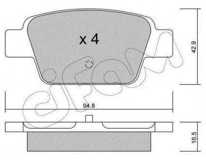 FIAT Тормозные колодки задние Stilo,Bravo 1.2 16V-2.4 20V 01- CIFAM 822-323-0