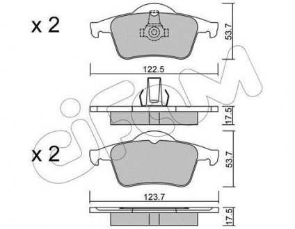 Гальмівні колодки зад. Volvo S60/S80/V70/XC70 95-10 (ATE) CIFAM 8223480