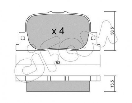 Колодки гальмівні задн. Prius/Avalon/Mark/Camry 96-09 CIFAM 8227520